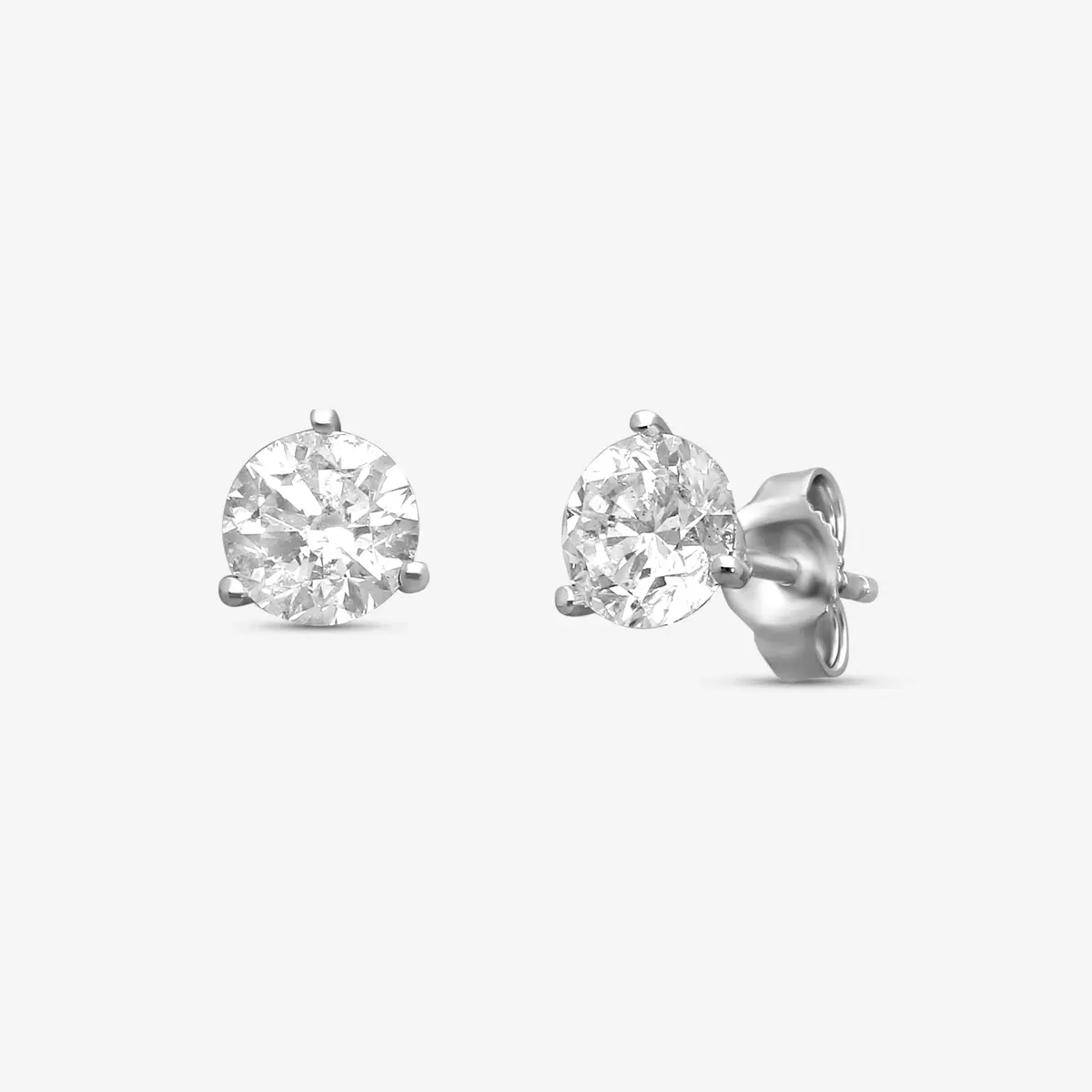 Ina Mar Ina Mar 14K White Gold 2.00 ctw Round Diamond Martini Stud Earrings ST1001D-FW-200F - 14K White Gold / by The Solist | Thumbnail 3 Ina Mar Ina Mar 14K White Gold 2.00 ctw Round Diamond Martini Stud Earrings ST1001D-FW-200F - 14K White Gold / by The Solist | Thumbnail 3