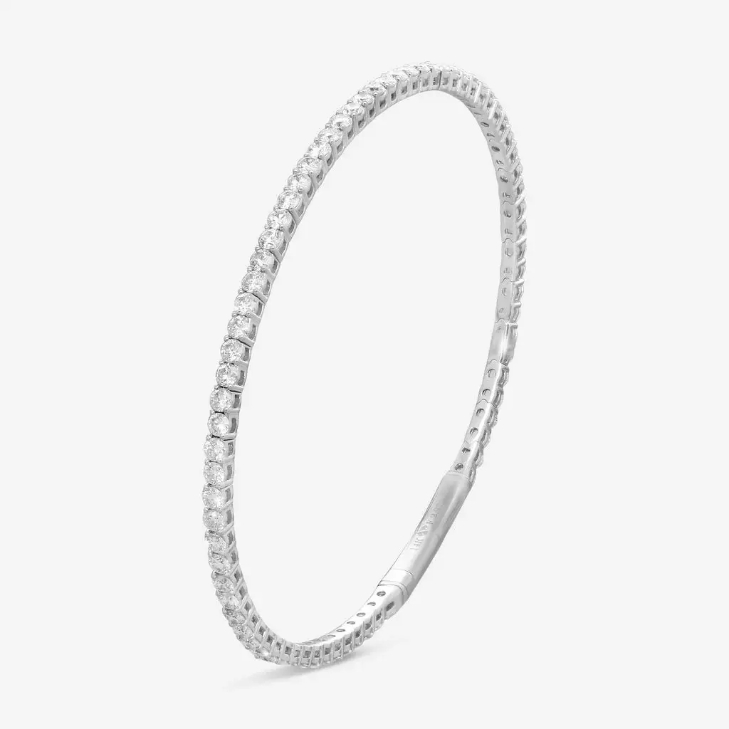 Ina Mar Ina Mar 14K White Gold 3.00 ctw Round Diamond Flex Tennis Bangle Bracelet B1100C-FW-300F - 14K White Gold / by The Solist | Thumbnail 2 Ina Mar Ina Mar 14K White Gold 3.00 ctw Round Diamond Flex Tennis Bangle Bracelet B1100C-FW-300F - 14K White Gold / by The Solist | Thumbnail 2