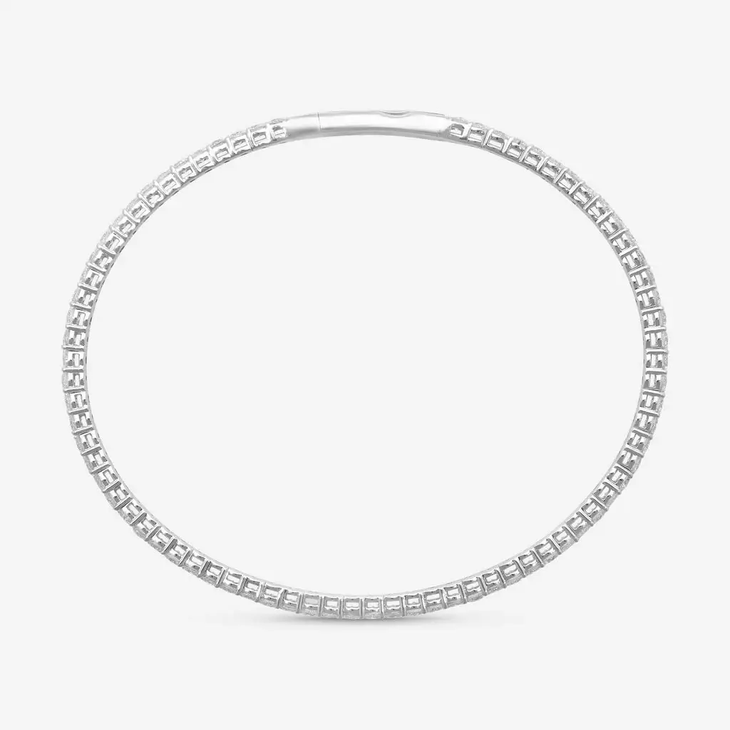 Ina Mar Ina Mar 14K White Gold 3.00 ctw Round Diamond Flex Tennis Bangle Bracelet B1100C-FW-300F - 14K White Gold / by The Solist | Thumbnail 4 Ina Mar Ina Mar 14K White Gold 3.00 ctw Round Diamond Flex Tennis Bangle Bracelet B1100C-FW-300F - 14K White Gold / by The Solist | Thumbnail 4