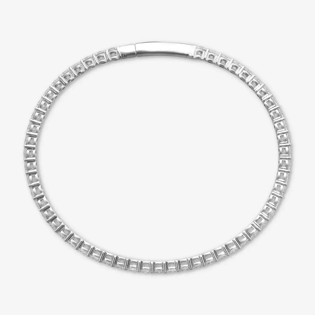 Ina Mar Ina Mar 14K White Gold 5.00 ctw Round Diamond Flex Tennis Bangle Bracelet B1100E-FW-500F - 14K White Gold / by The Solist | Thumbnail 4 Ina Mar Ina Mar 14K White Gold 5.00 ctw Round Diamond Flex Tennis Bangle Bracelet B1100E-FW-500F - 14K White Gold / by The Solist | Thumbnail 4