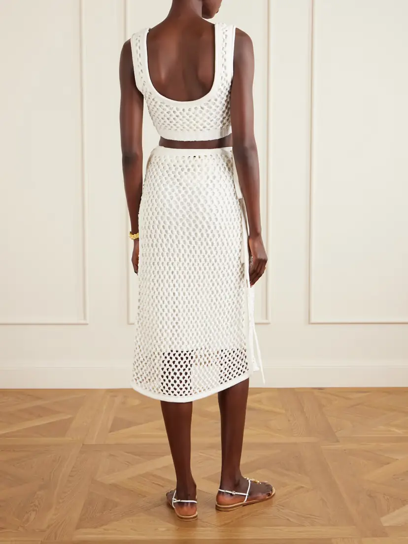 Diotima Bonaire Crocheted Cotton-blend Midi Skirt | Thumbnail 3 Diotima Bonaire Crocheted Cotton-blend Midi Skirt | Thumbnail 3