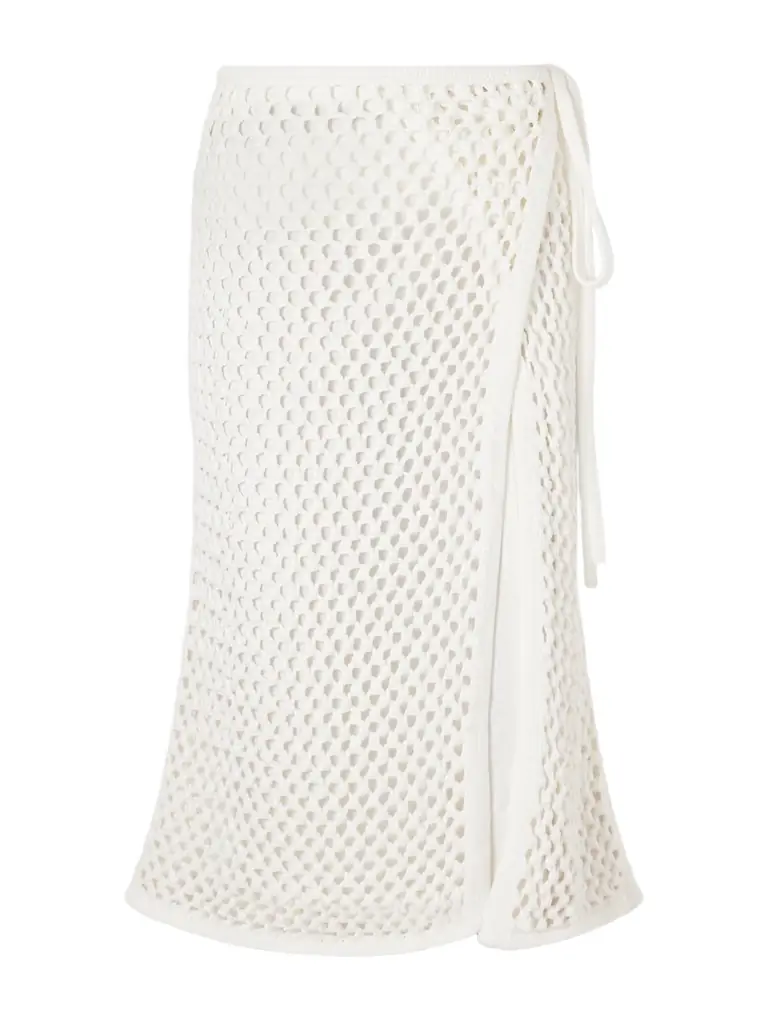 Bonaire Crocheted Cotton-blend Midi Skirt