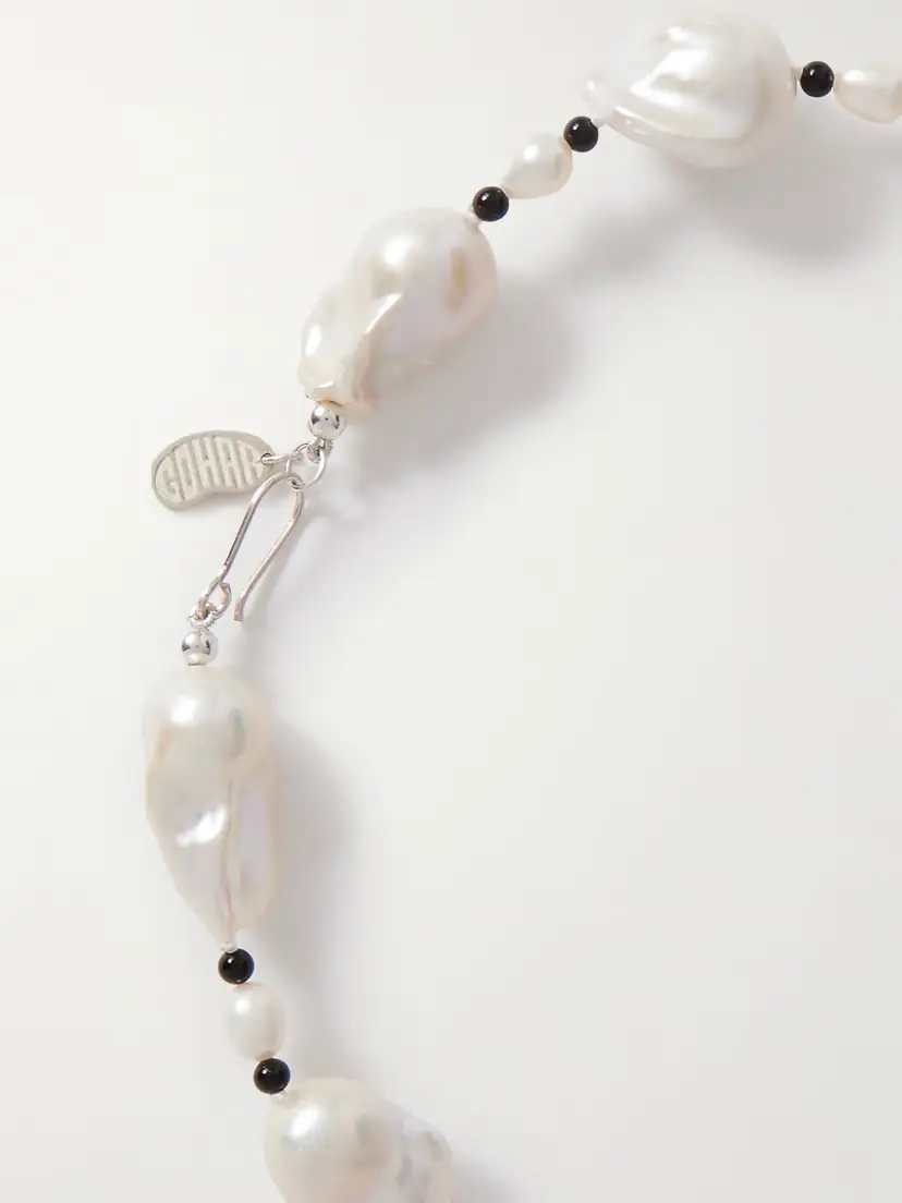 Gohar World Host Silver, Pearl And Onyx Necklace | Thumbnail 3