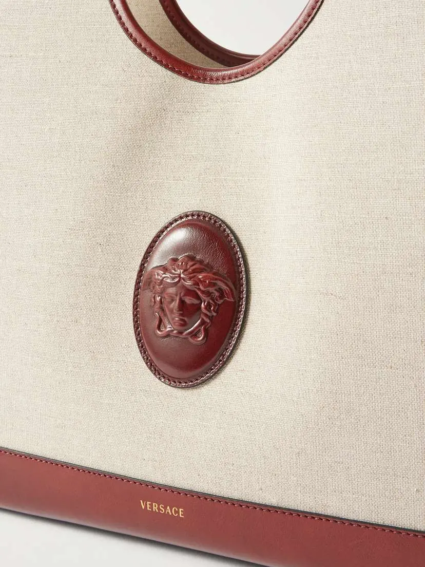 Versace Leather-trimmed Canvas Tote | Thumbnail 5 Versace Leather-trimmed Canvas Tote | Thumbnail 5