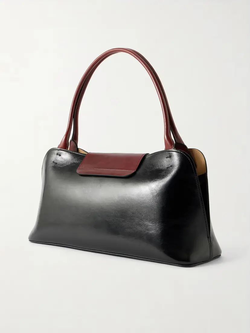 Versace Vivian Medium Two-tone Textured-leather Shoulder Bag | Thumbnail 4