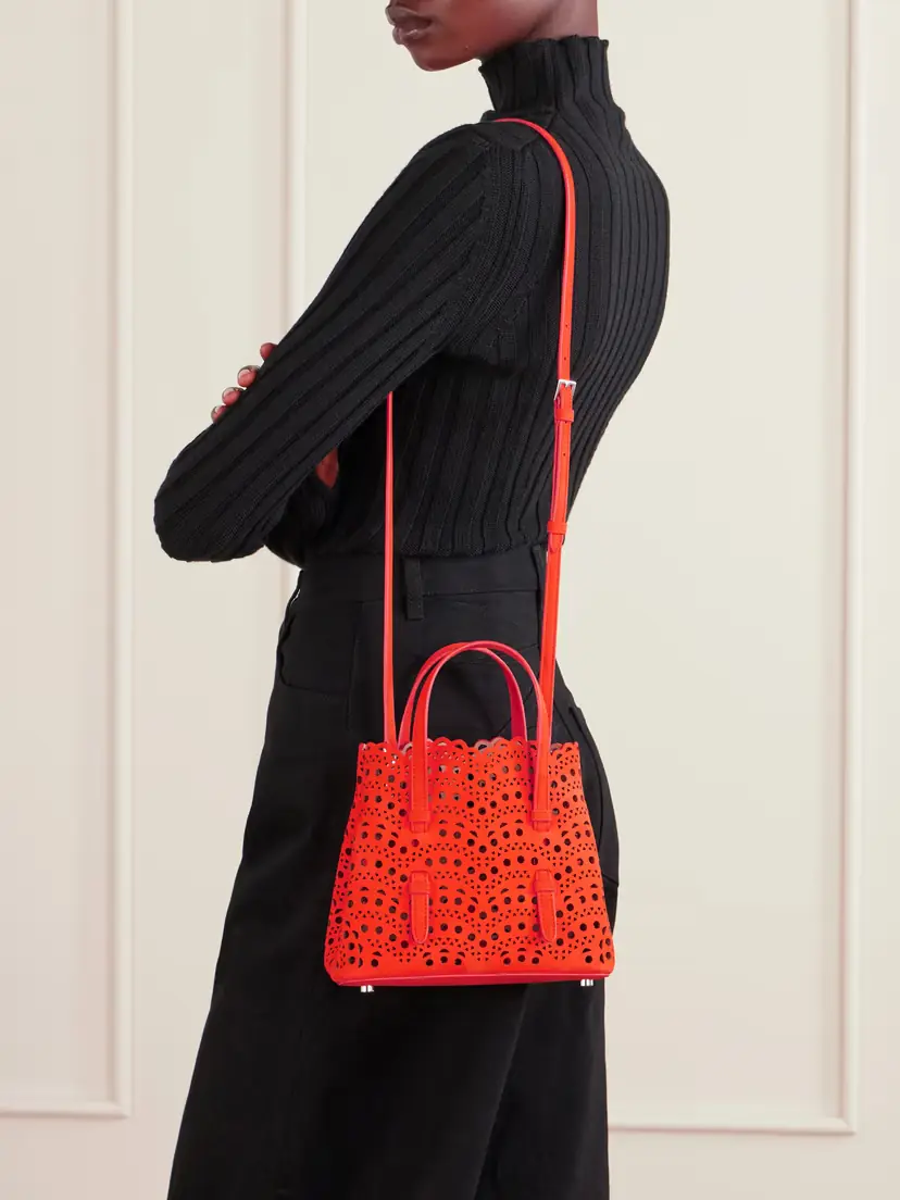 Alaïa Mina 20 Laser-cut Leather Top-handle Bag | Thumbnail 2 Alaïa Mina 20 Laser-cut Leather Top-handle Bag | Thumbnail 2