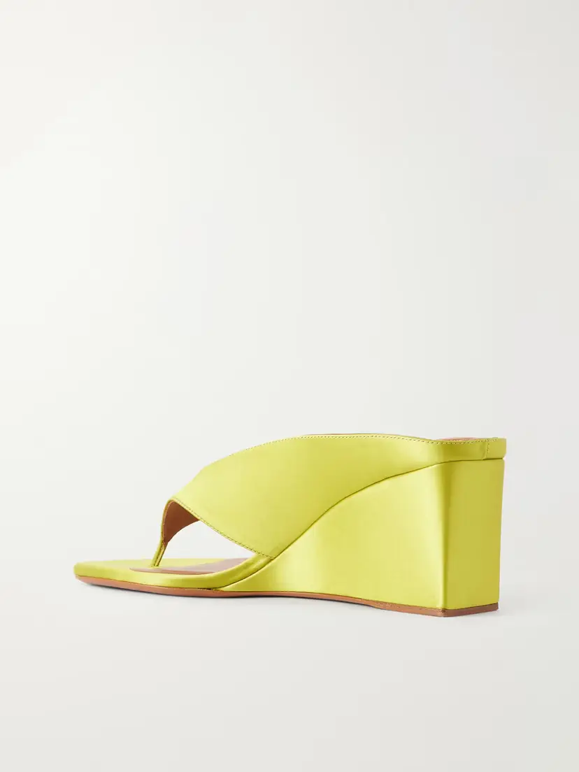 Alaïa Tong 75 Satin Wedge Sandals | Thumbnail 3 Alaïa Tong 75 Satin Wedge Sandals | Thumbnail 3