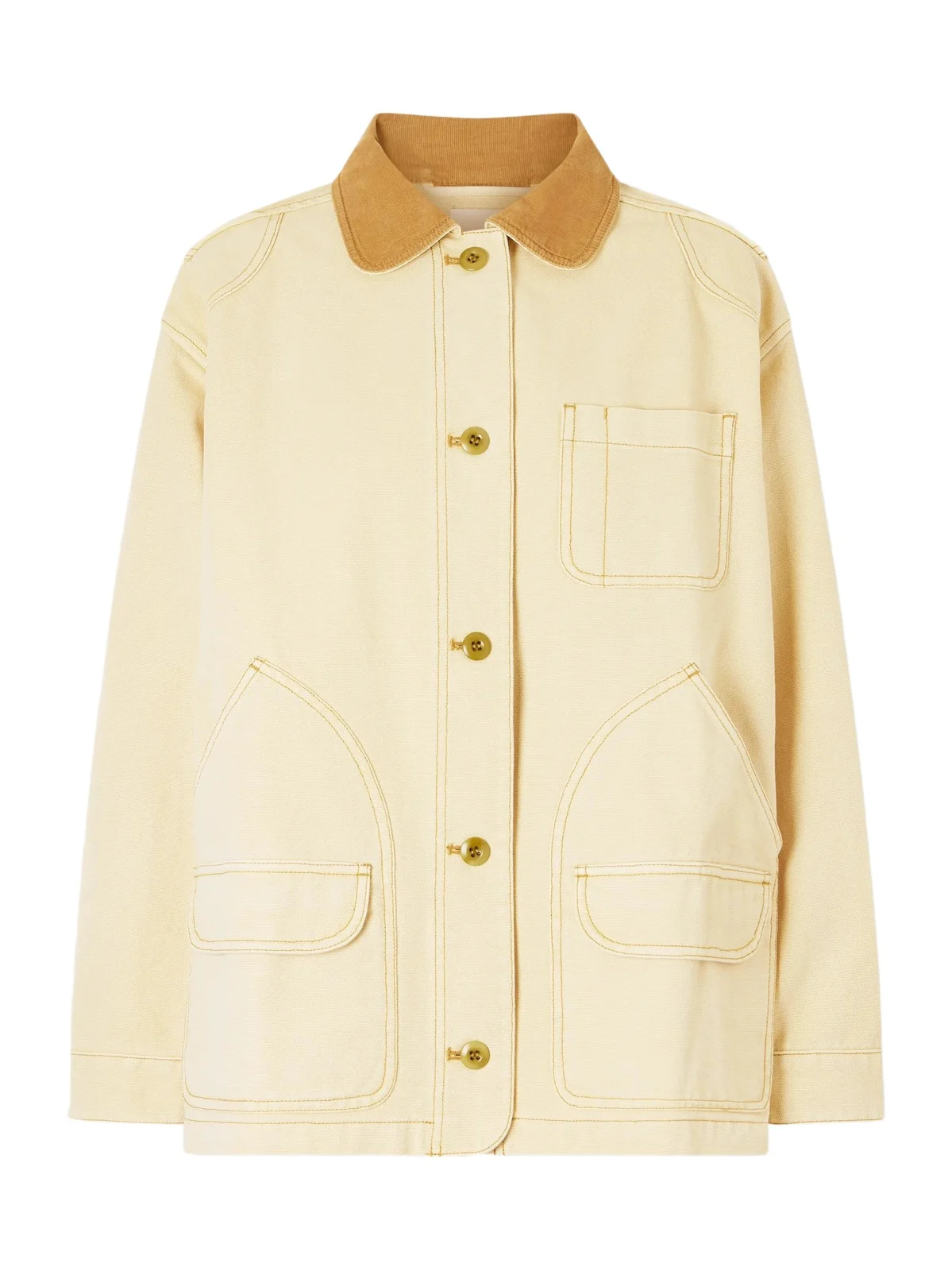 DÔEN Pascual Corduroy-trimmed Cotton-canvas Jacket