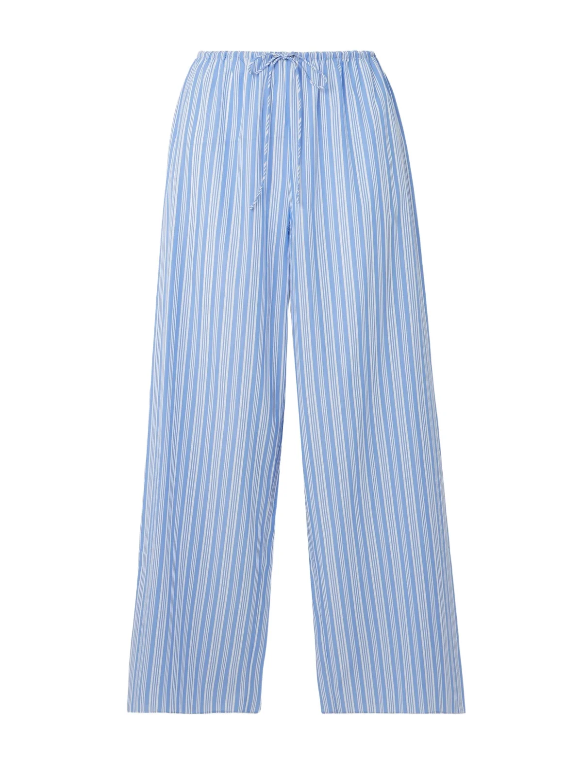 Lavona Striped Organic Cotton Straight-leg Pants Lavona Striped Organic Cotton Straight-leg Pants