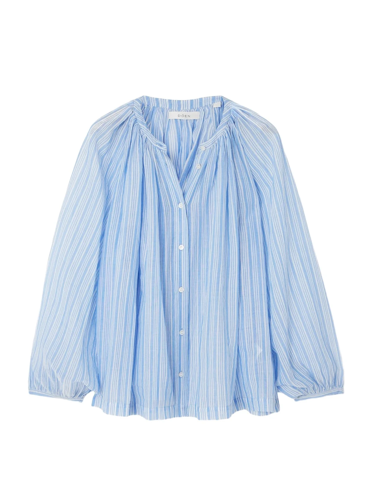 Jonie Striped Organic Cotton-voile Blouse Jonie Striped Organic Cotton-voile Blouse
