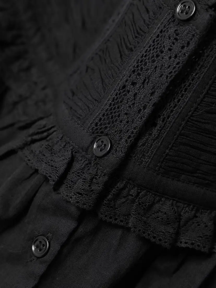 DÔEN Fidella Cropped Lace-trimmed Organic Cotton-voile Top | Thumbnail 4 DÔEN Fidella Cropped Lace-trimmed Organic Cotton-voile Top | Thumbnail 4