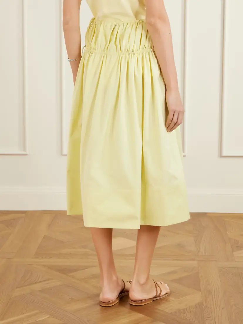 LIBEROWE Eve Tie-detailed Cotton And Silk-blend Midi Skirt | Thumbnail 4 LIBEROWE Eve Tie-detailed Cotton And Silk-blend Midi Skirt | Thumbnail 4