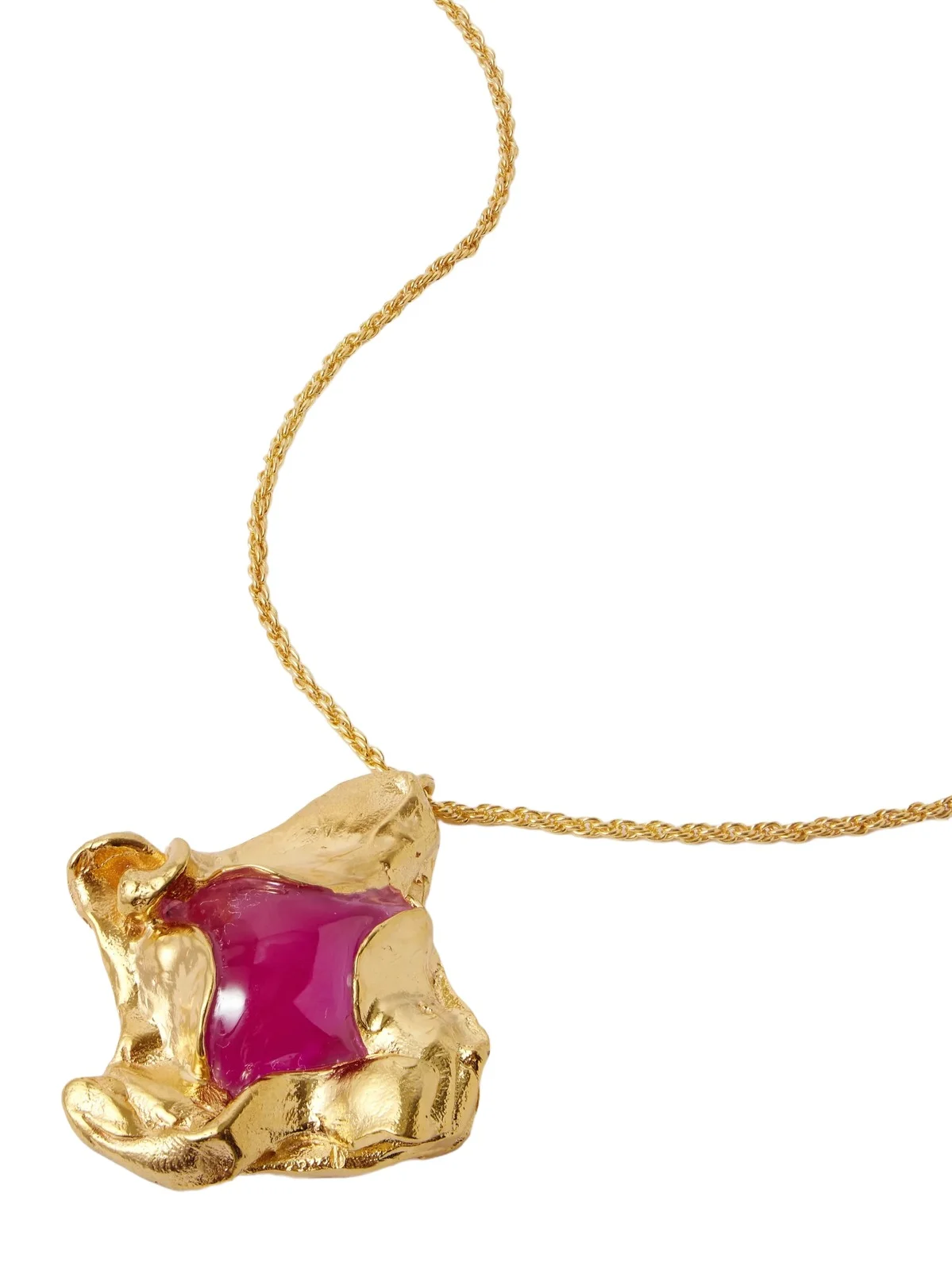 Completedworks Gold-plated And Resin Necklace - Pink