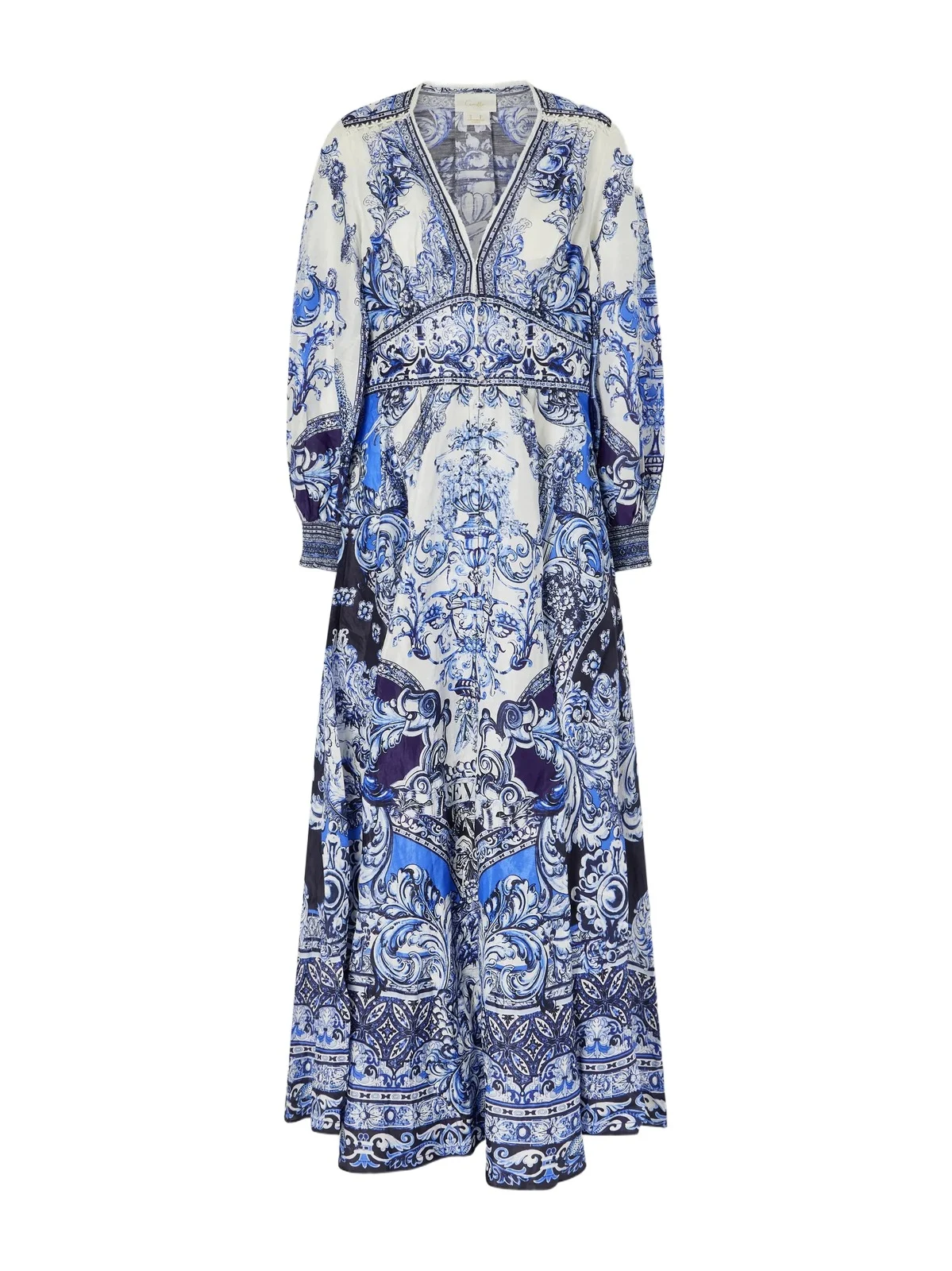 Crystal-embellished Printed Linen And Silk-blend Maxi Dress Crystal-embellished Printed Linen And Silk-blend Maxi Dress