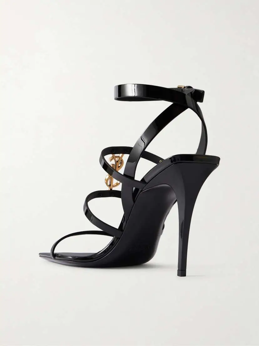 Saint Laurent Cassandra Embellished Patent-leather Pumps | Thumbnail 3