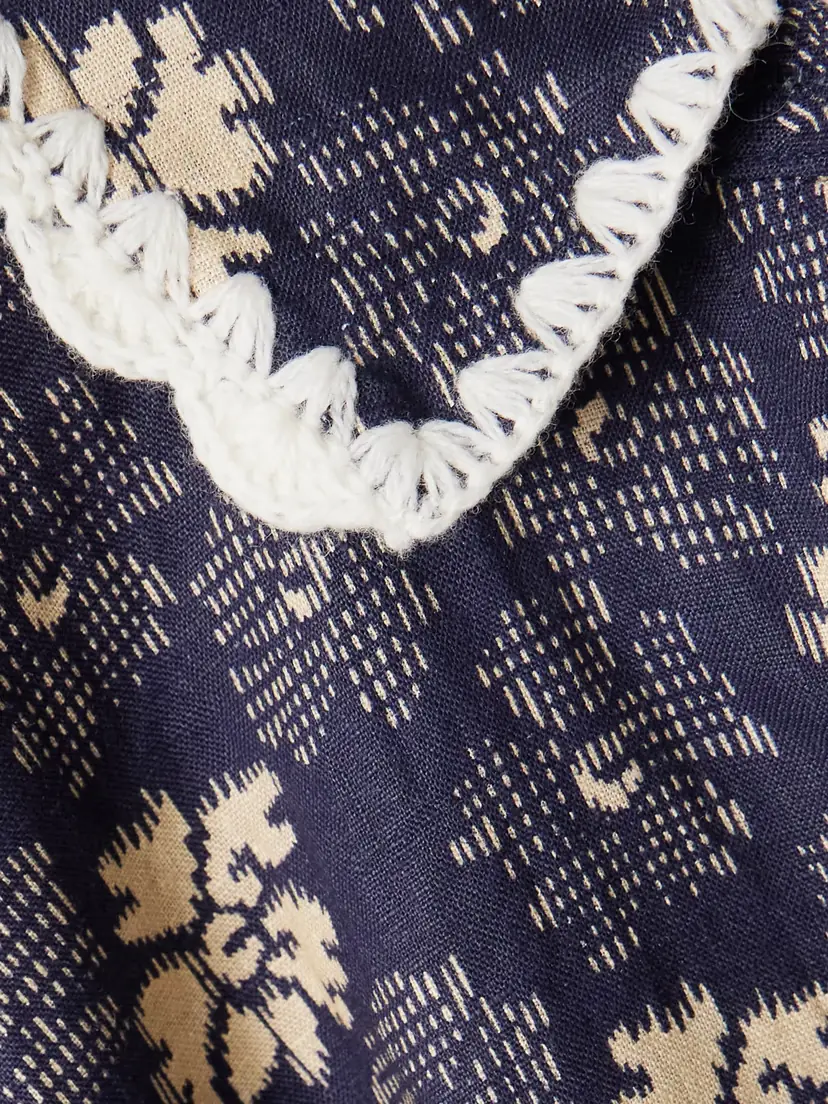 Sea Gloria Embroidered Printed Linen Mini Dress | Thumbnail 4 Sea Gloria Embroidered Printed Linen Mini Dress | Thumbnail 4