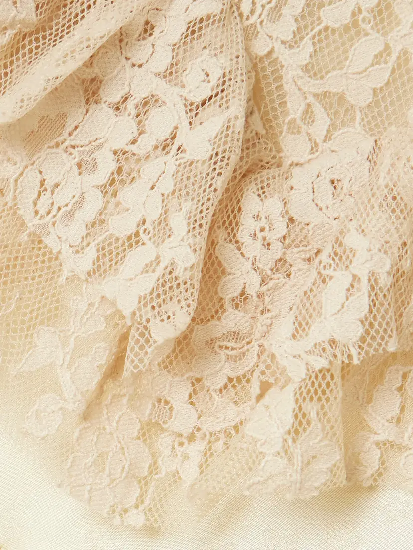Sea Ethel Ruffled Lace And Satin-jacquard Camisole | Thumbnail 4