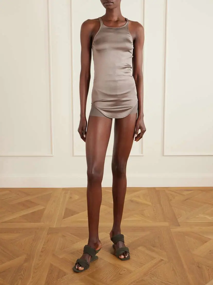 Rick Owens Twisted Cantilever Suede Wedge Mules | Thumbnail 4