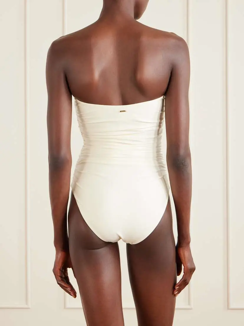 Simkhai Lorena Strapless Embellished Swimsuit | Thumbnail 3