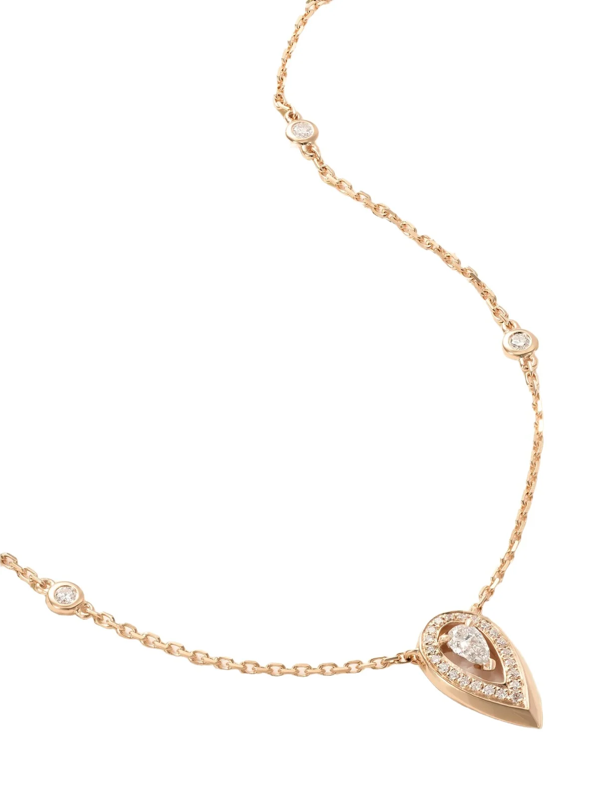 Fiery 18-karat Rose Gold Diamond Necklace Fiery 18-karat Rose Gold Diamond Necklace