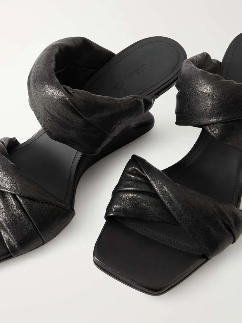 Rick Owens Twisted Cantilever Suede Wedge Mules | Thumbnail 5