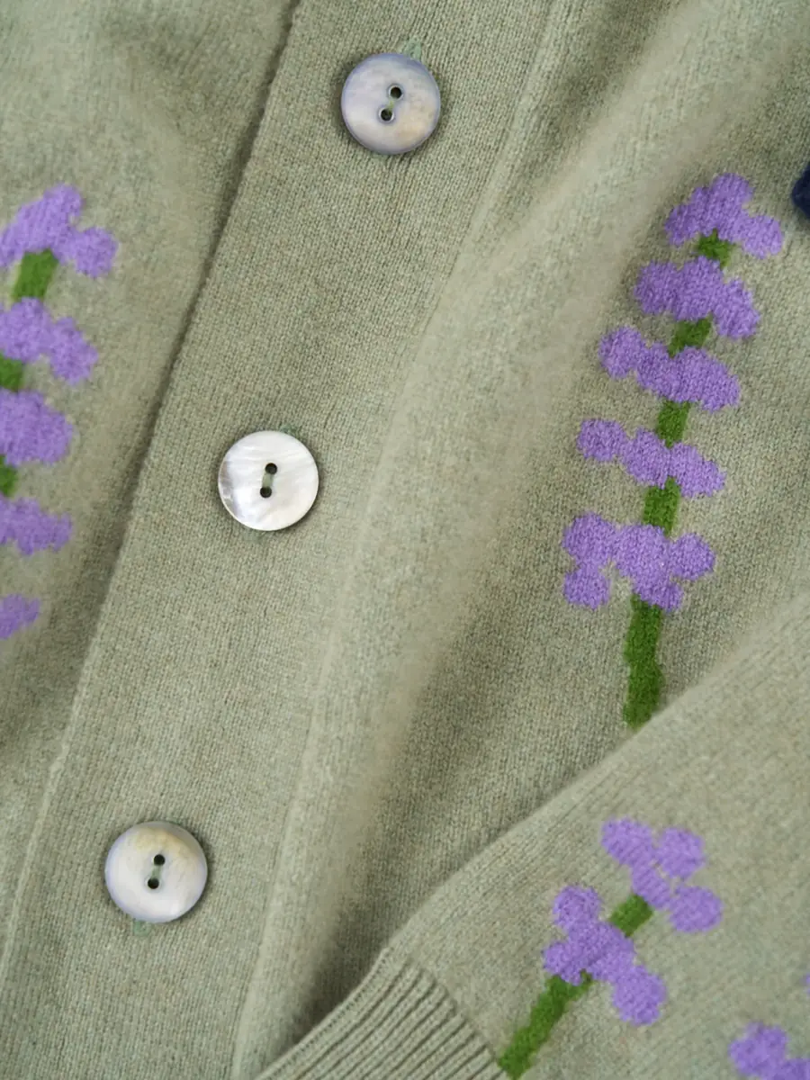 Leret Leret No. 88 Floral Cashmere Cardigan | Thumbnail 3