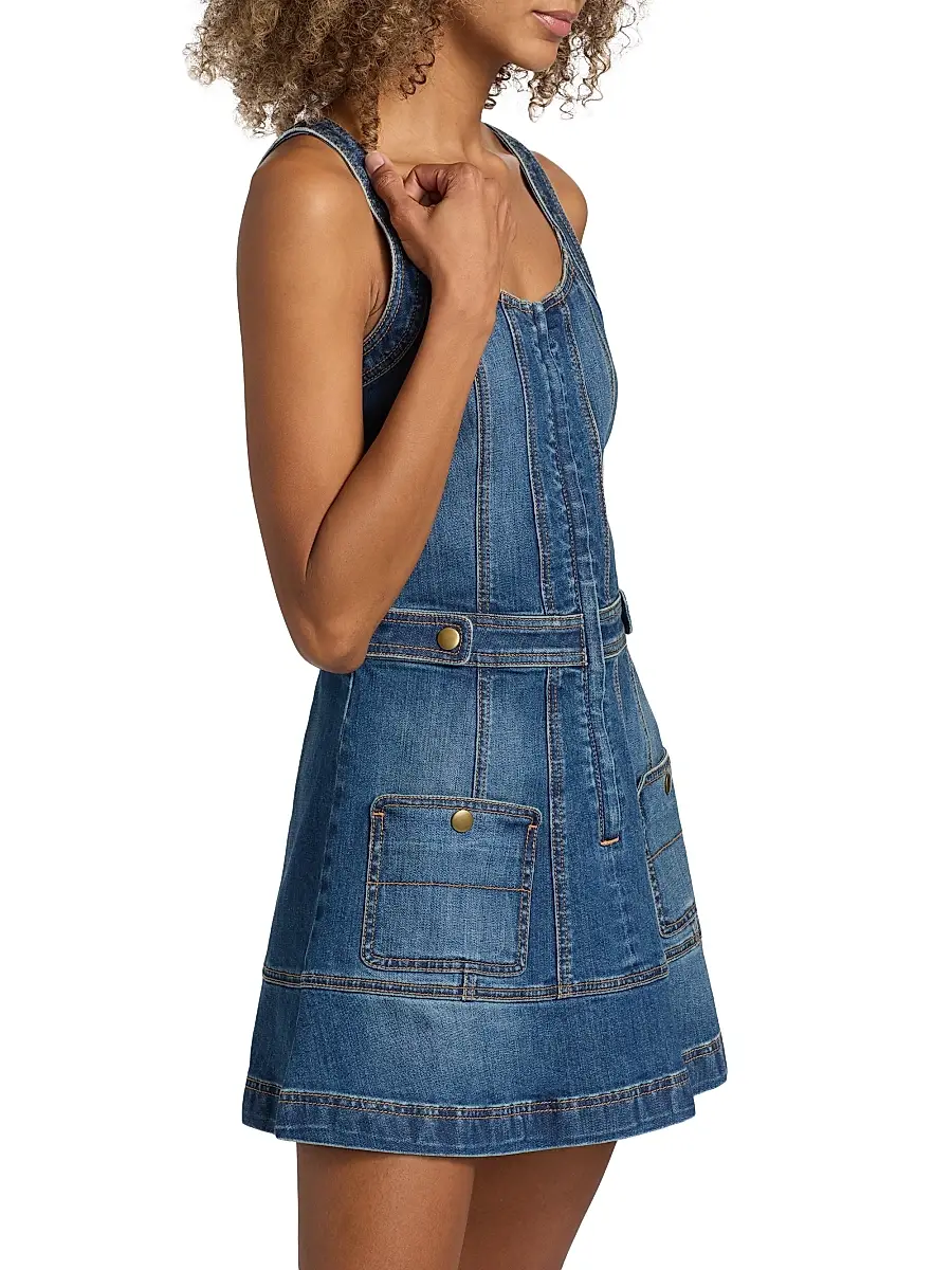 Ramy Brook Women's Karla Cotton Denim Minidress | Thumbnail 4 Ramy Brook Women's Karla Cotton Denim Minidress | Thumbnail 4
