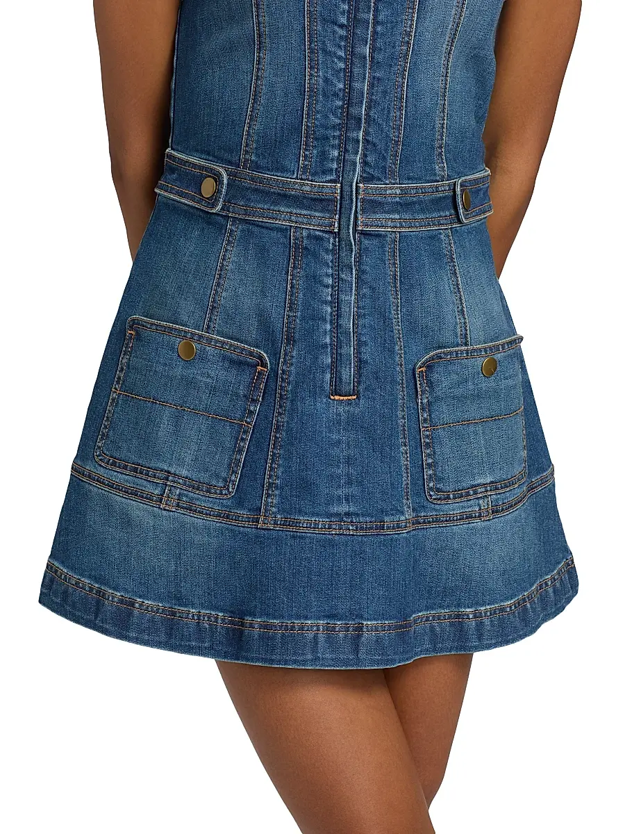 Ramy Brook Women's Karla Cotton Denim Minidress | Thumbnail 6 Ramy Brook Women's Karla Cotton Denim Minidress | Thumbnail 6