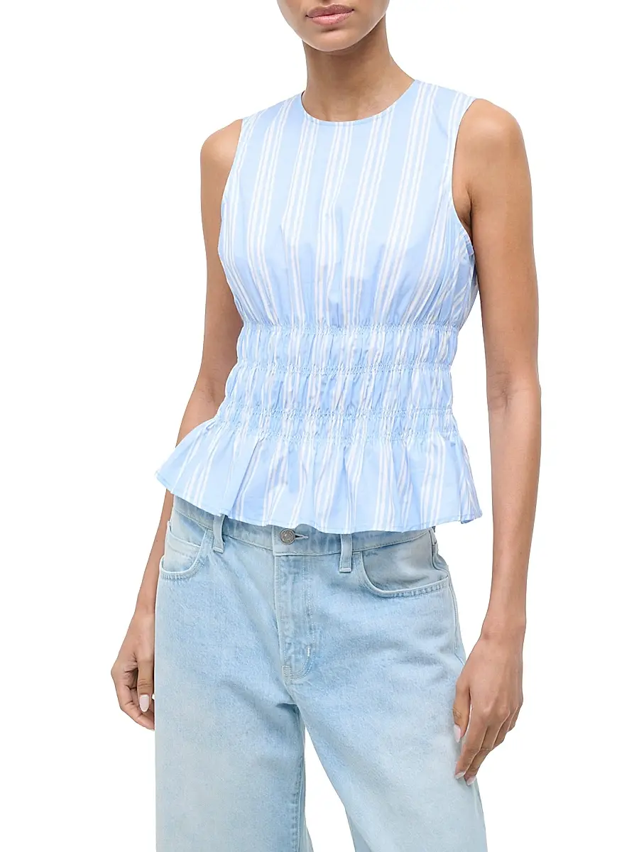 Staud Women's Culver Striped Sleeveless Top | Thumbnail 3 Staud Women's Culver Striped Sleeveless Top | Thumbnail 3