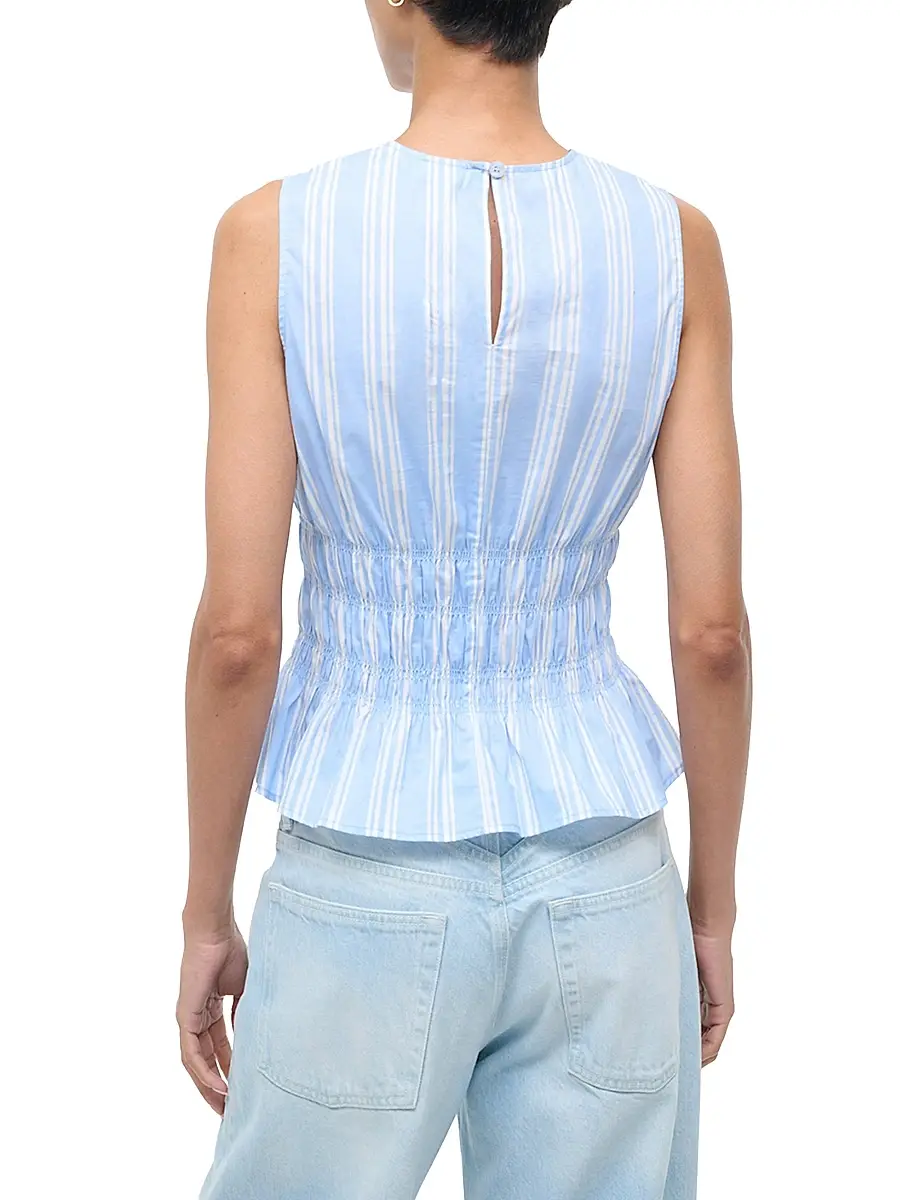 Staud Women's Culver Striped Sleeveless Top | Thumbnail 4 Staud Women's Culver Striped Sleeveless Top | Thumbnail 4
