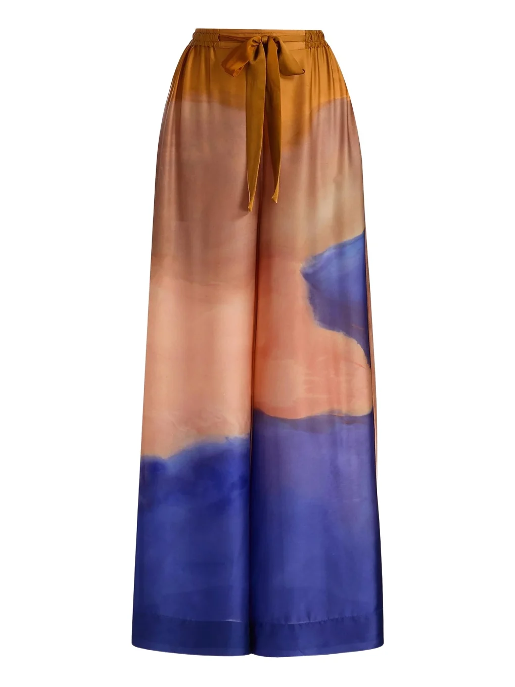 Women's Julien Tie-Dye Silk Wide-Leg Pants Women's Julien Tie-Dye Silk Wide-Leg Pants