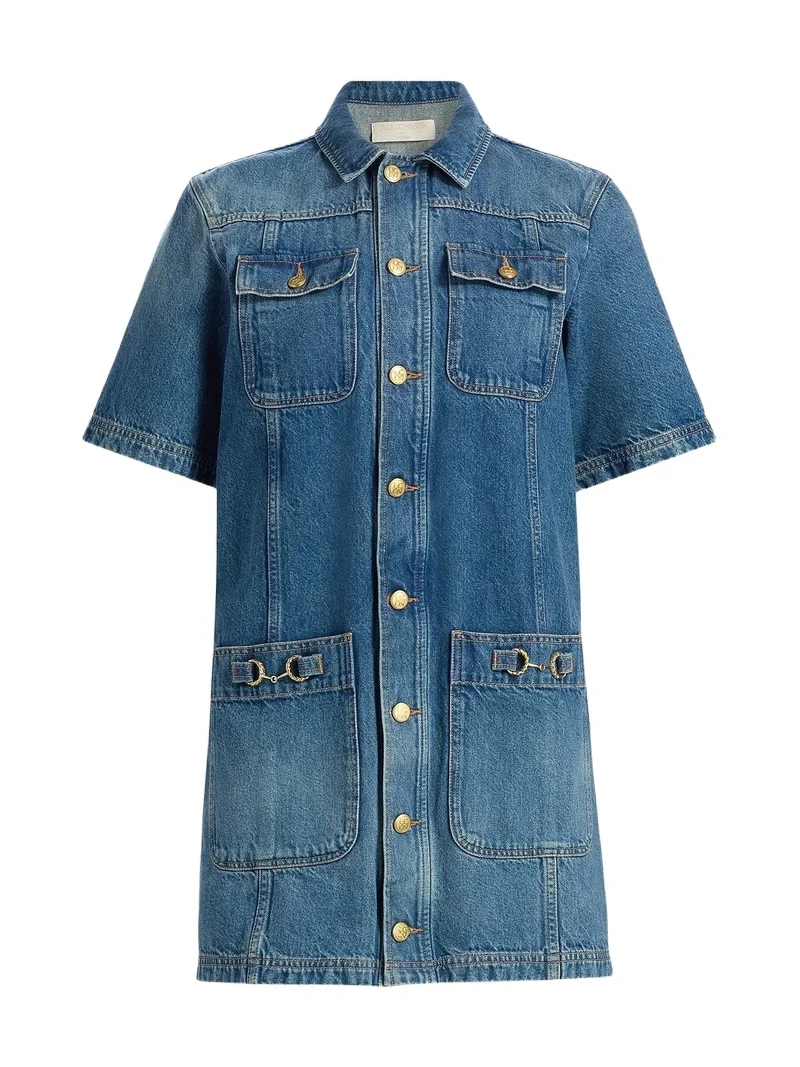 Women's Painters Denim Mini-Shirtdress