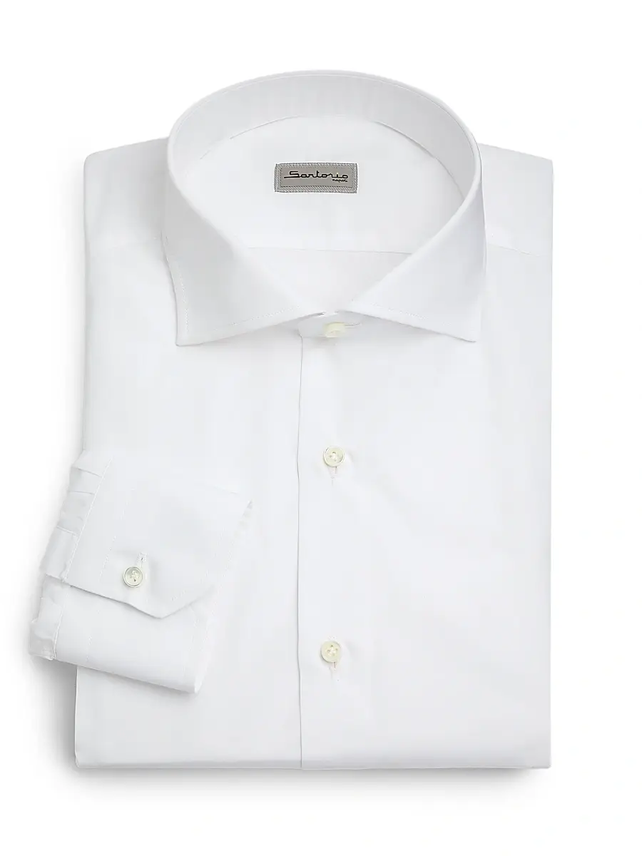 Men's Cotton Dress Shirt - White