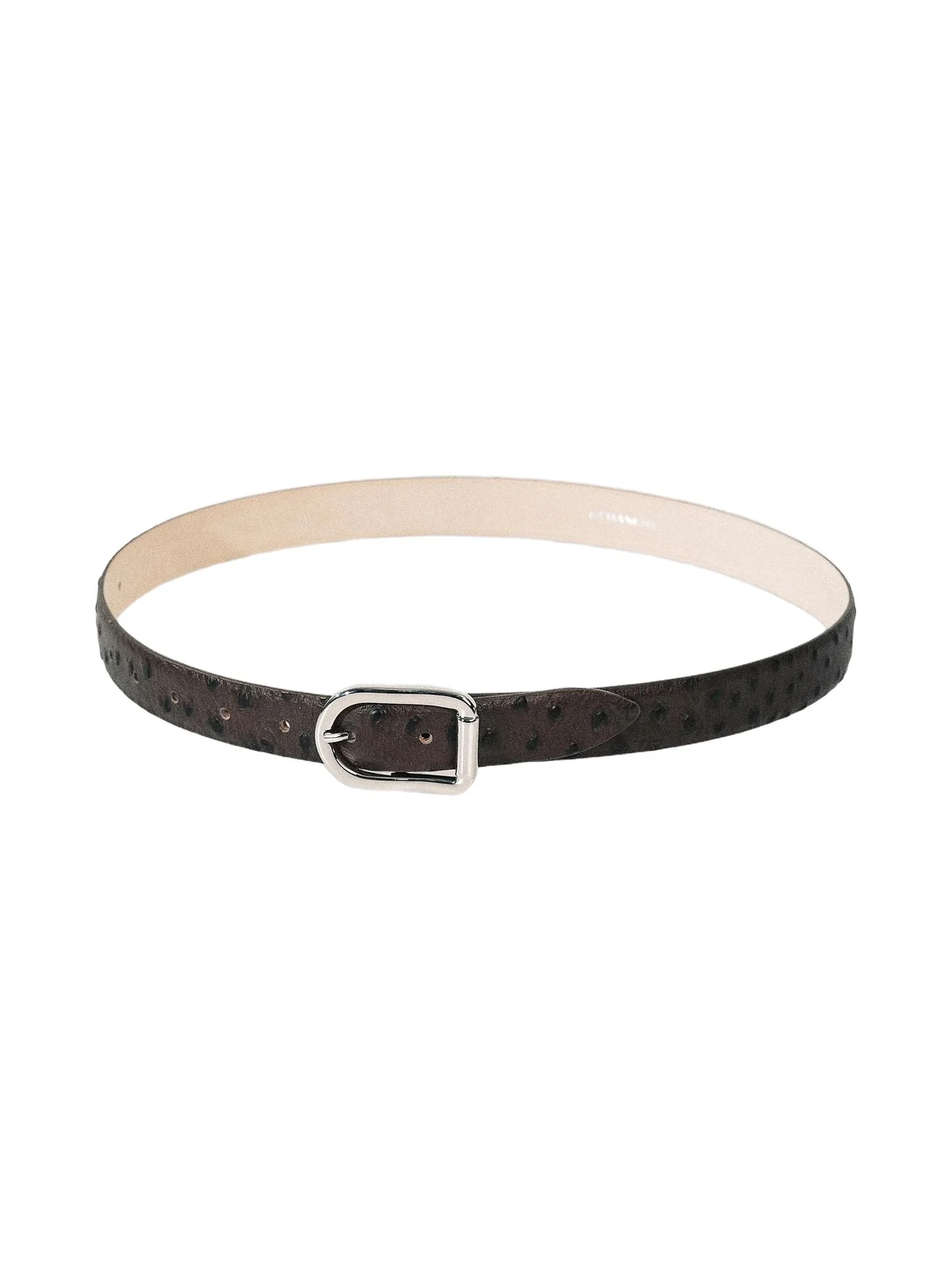 Women's Mija Ostrich-Embossed Leather Belt