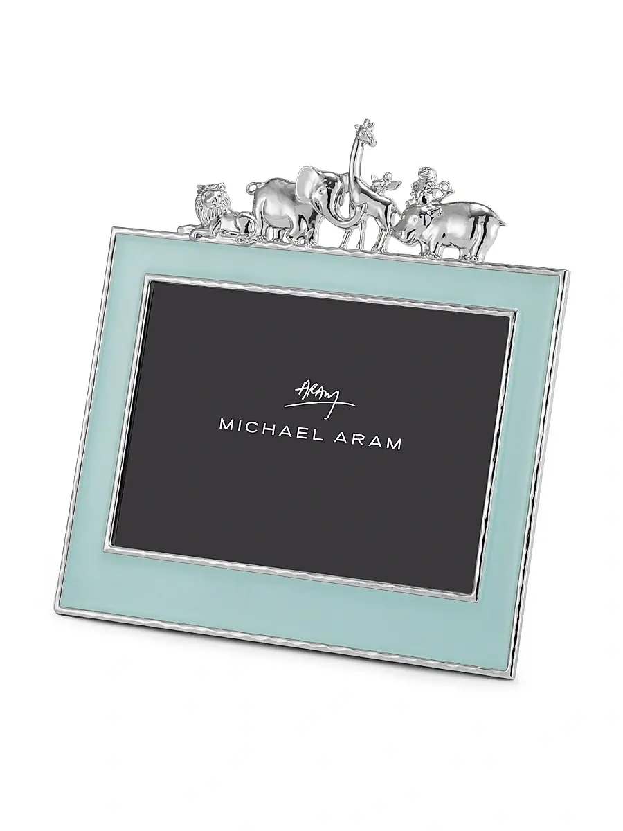 Michael Aram Animal 5X7 Frame Blue Enamel | Thumbnail 2 Michael Aram Animal 5X7 Frame Blue Enamel | Thumbnail 2