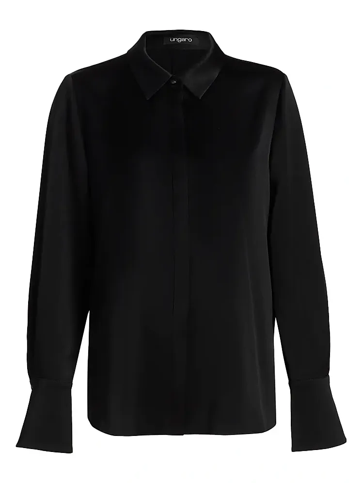 Women's Layne Satin Button-Front Blouse Women's Layne Satin Button-Front Blouse