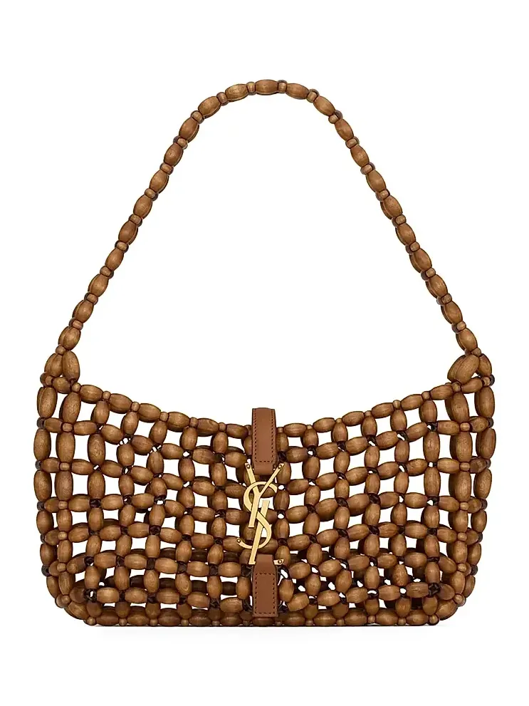 Women's Le 5 à 7 in Wood Beads Shoulder Bag Women's Le 5 à 7 in Wood Beads Shoulder Bag