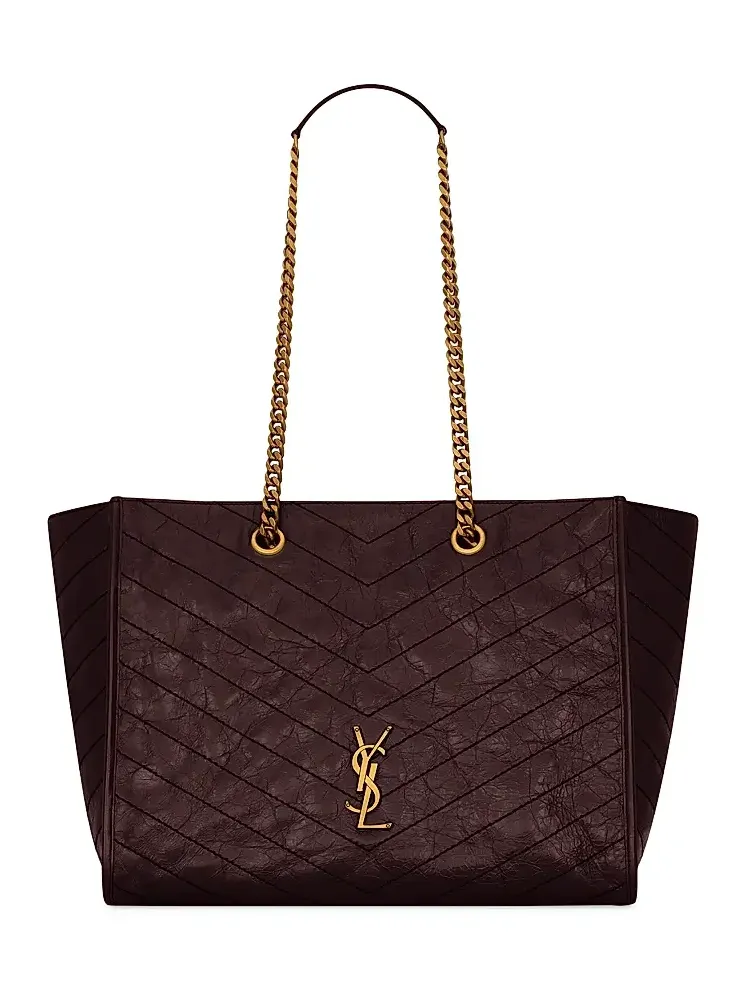 Women's Niki Shopping Bag in Vintage Leather - Rouge Cabernet Women's Niki Shopping Bag in Vintage Leather - Rouge Cabernet