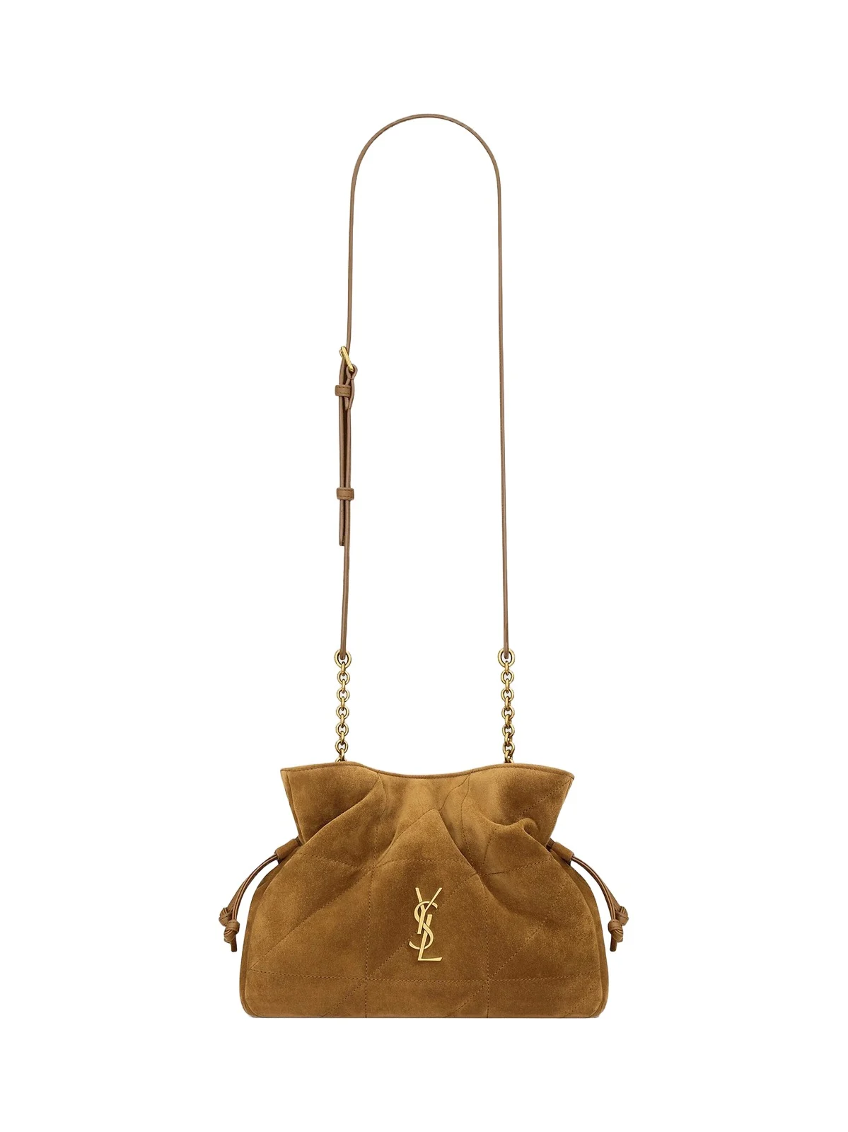 Saint Laurent Women's Jamie Shoulder Bag in Suede Leather - Caramel Cognac