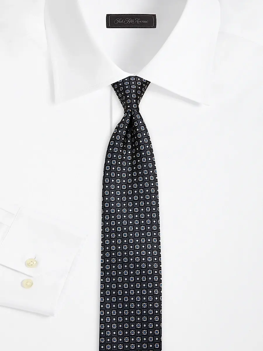 Canali Men's Silk Medallion Tie | Thumbnail 2