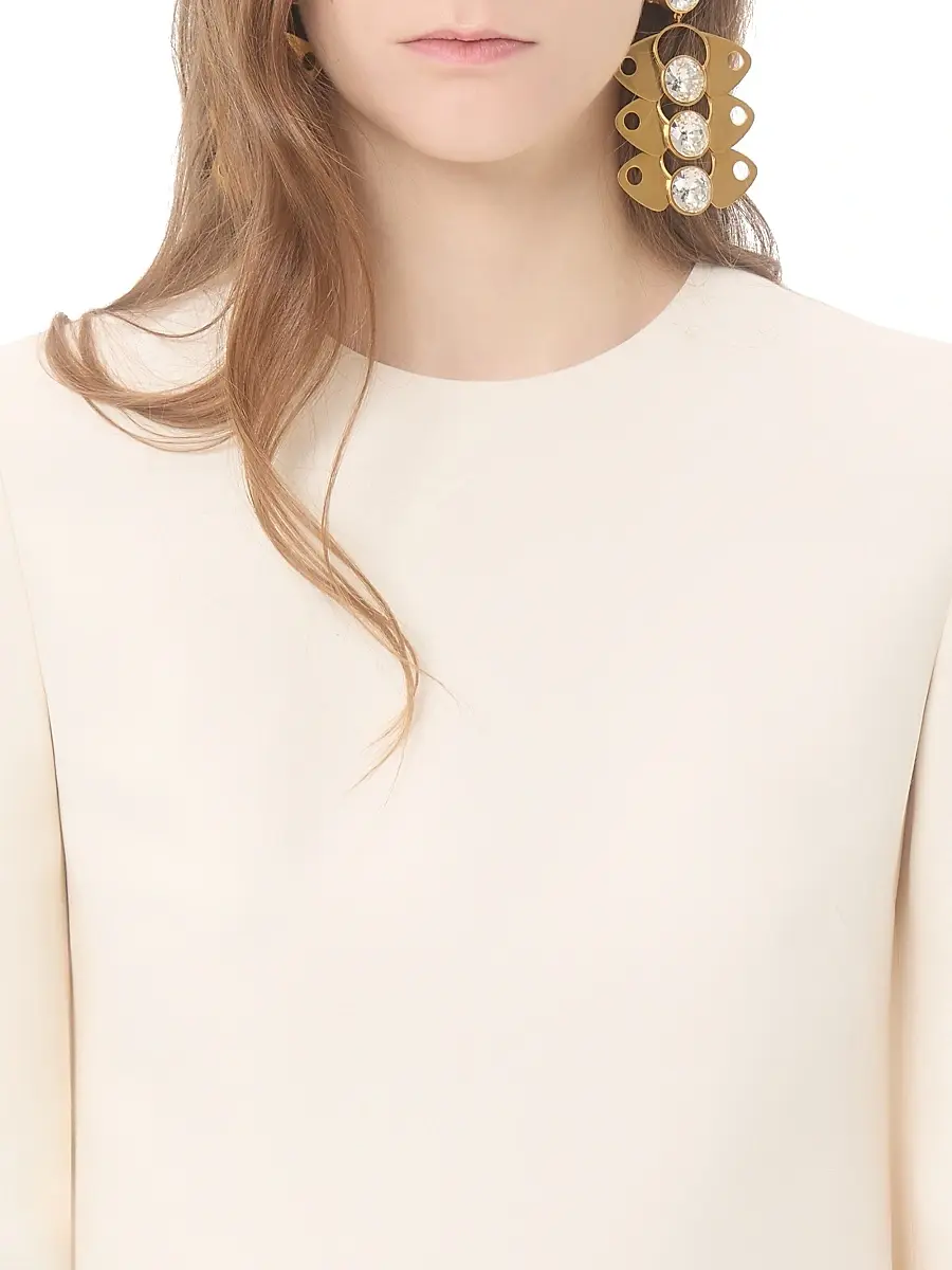 Valentino Garavani Women's Embroidered Crepe Couture Short Dress | Thumbnail 5