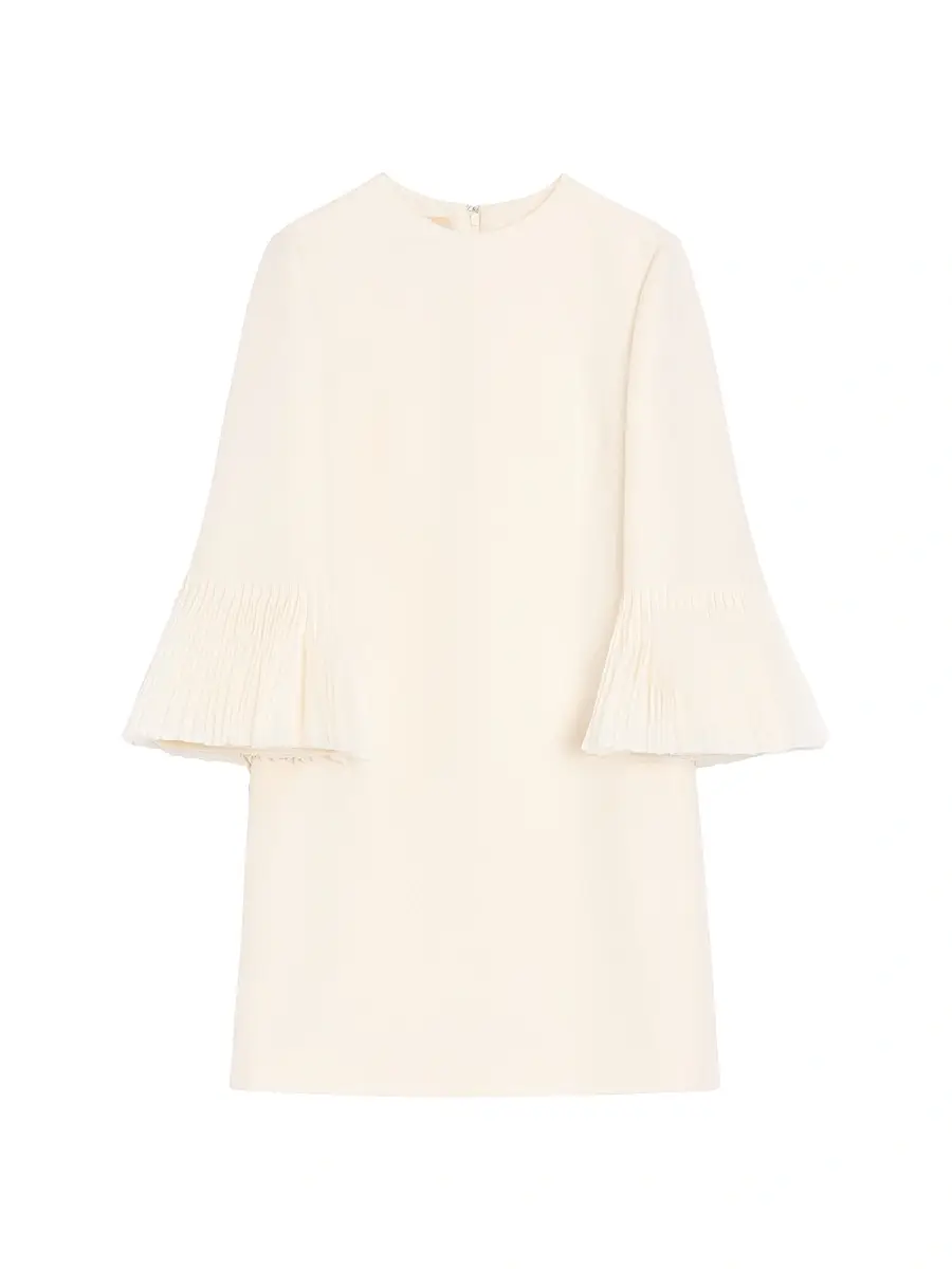Women's Embroidered Crepe Couture Short Dress