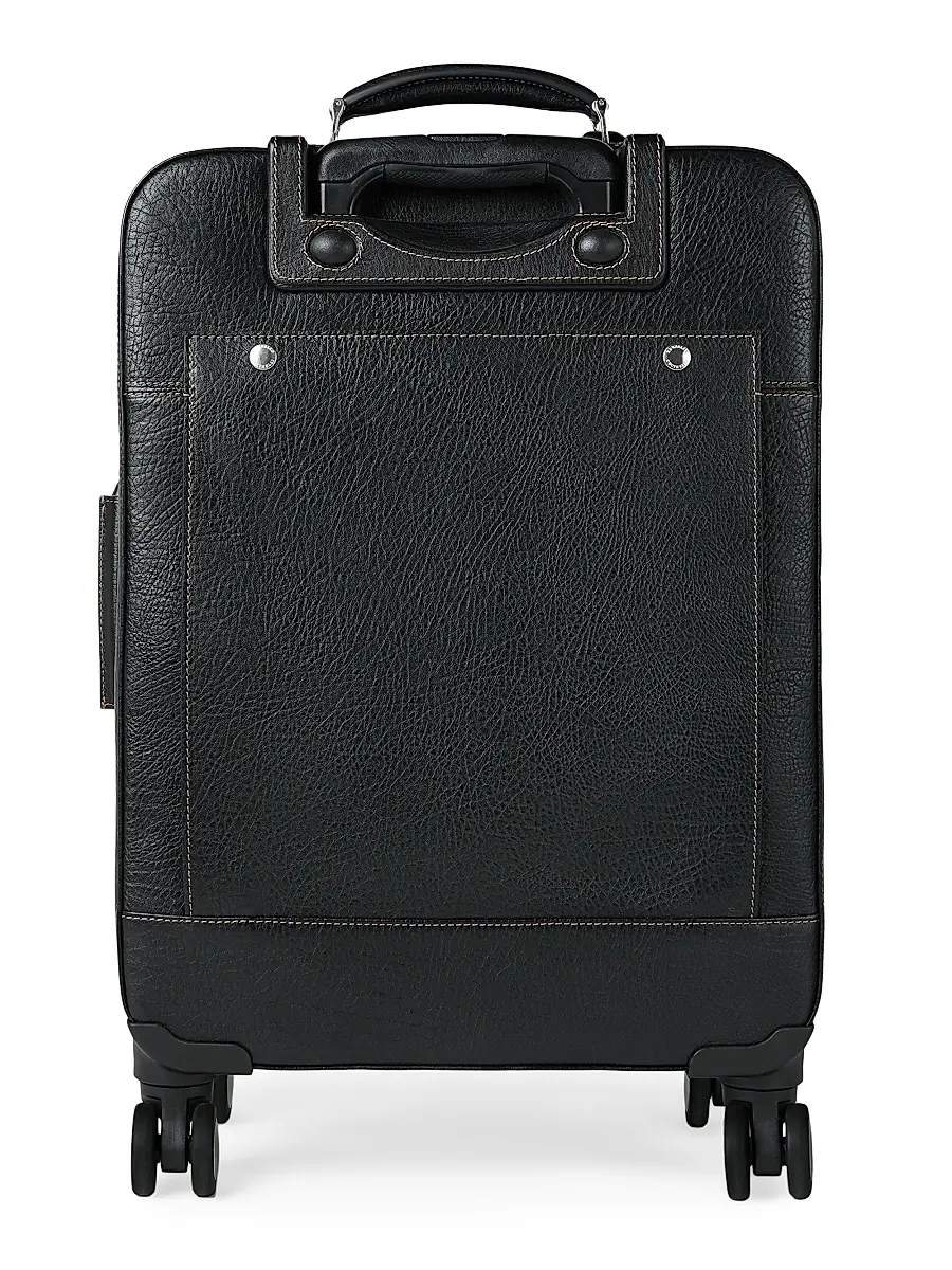 Brunello Cucinelli Grained Calfskin Suitcase - Black | Thumbnail 3