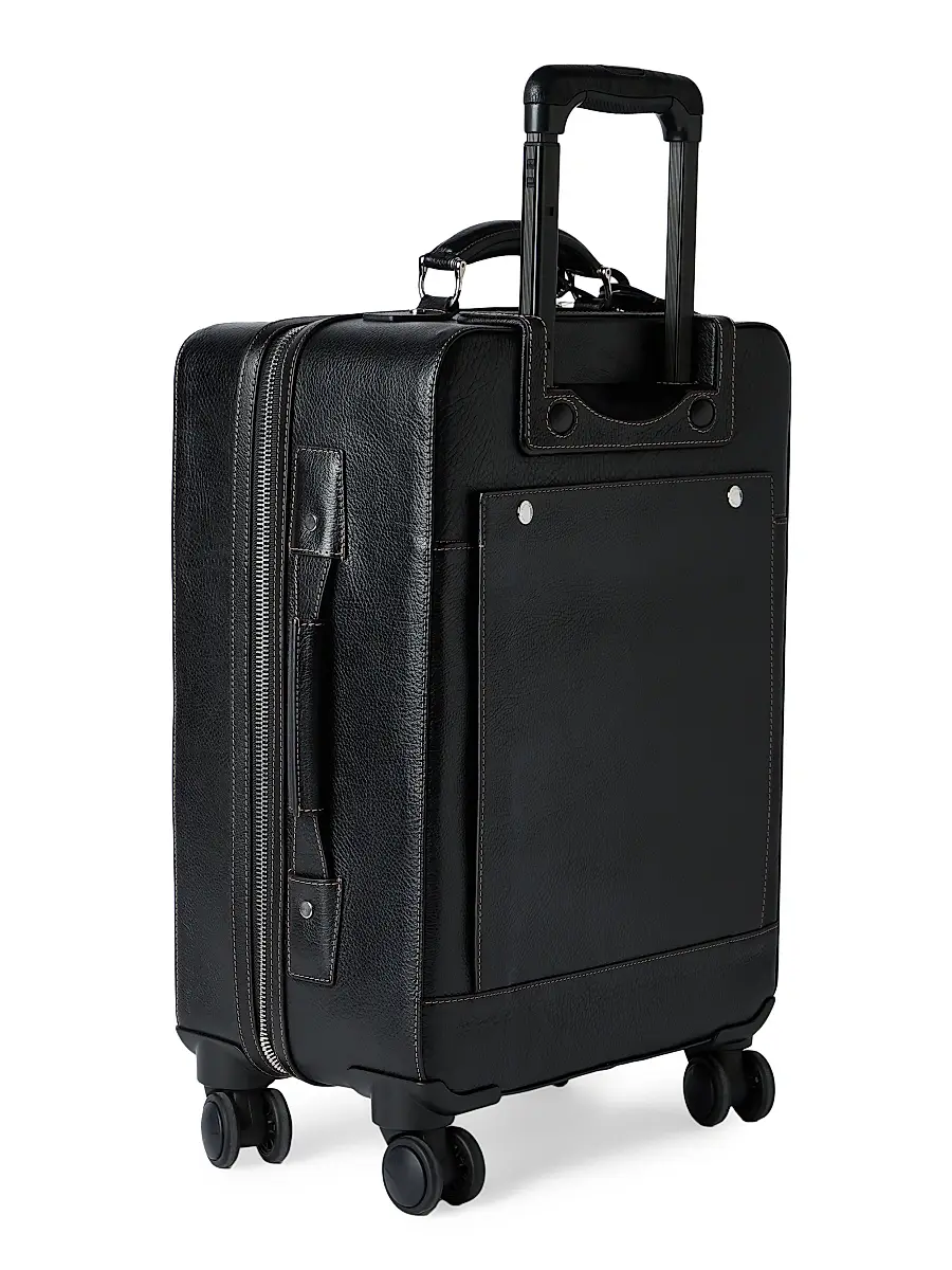 Brunello Cucinelli Grained Calfskin Suitcase - Black | Thumbnail 4