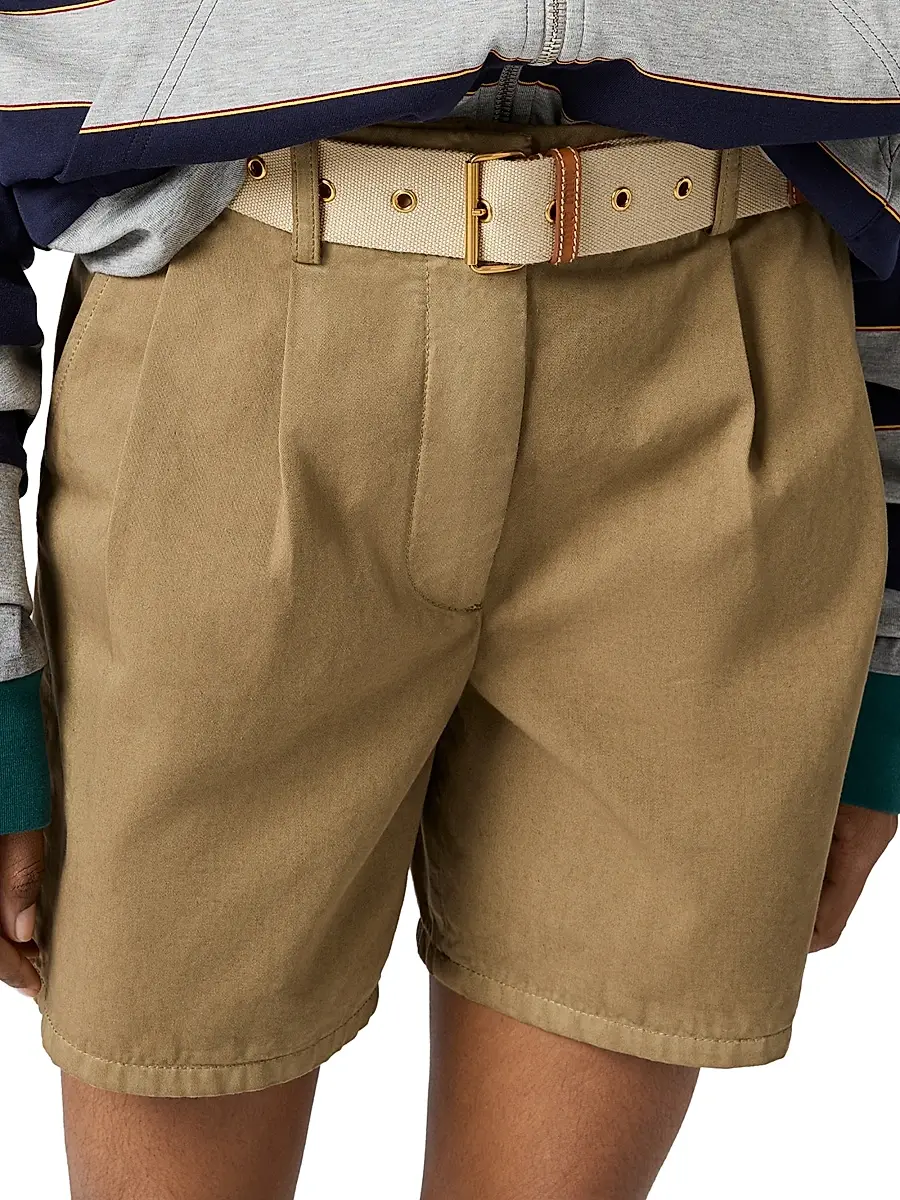 Miu Miu Women's Old Gabardine Bermuda Shorts | Thumbnail 2