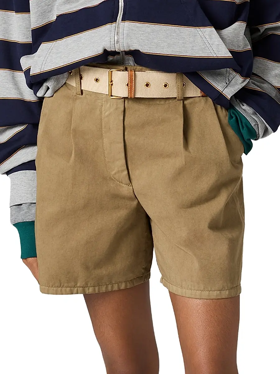 Miu Miu Women's Old Gabardine Bermuda Shorts | Thumbnail 3