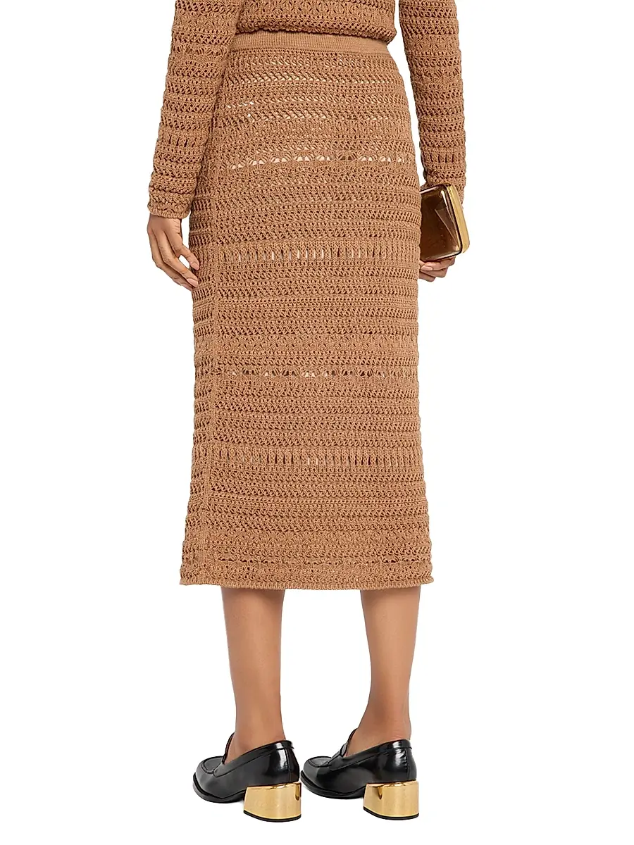 Fabiana Filippi Women's Sequined Cotton-Linen Pencil Skirt | Thumbnail 4 Fabiana Filippi Women's Sequined Cotton-Linen Pencil Skirt | Thumbnail 4