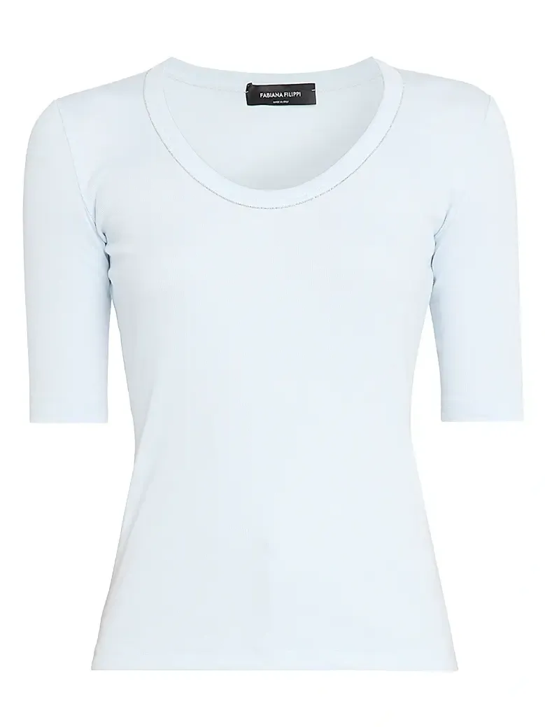 Women's Jersey Cotton U-Neck T-Shirt