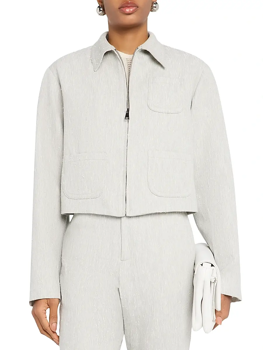 Fabiana Filippi Women's Slubbed Tailoring Boxi Jacket | Thumbnail 2 Fabiana Filippi Women's Slubbed Tailoring Boxi Jacket | Thumbnail 2