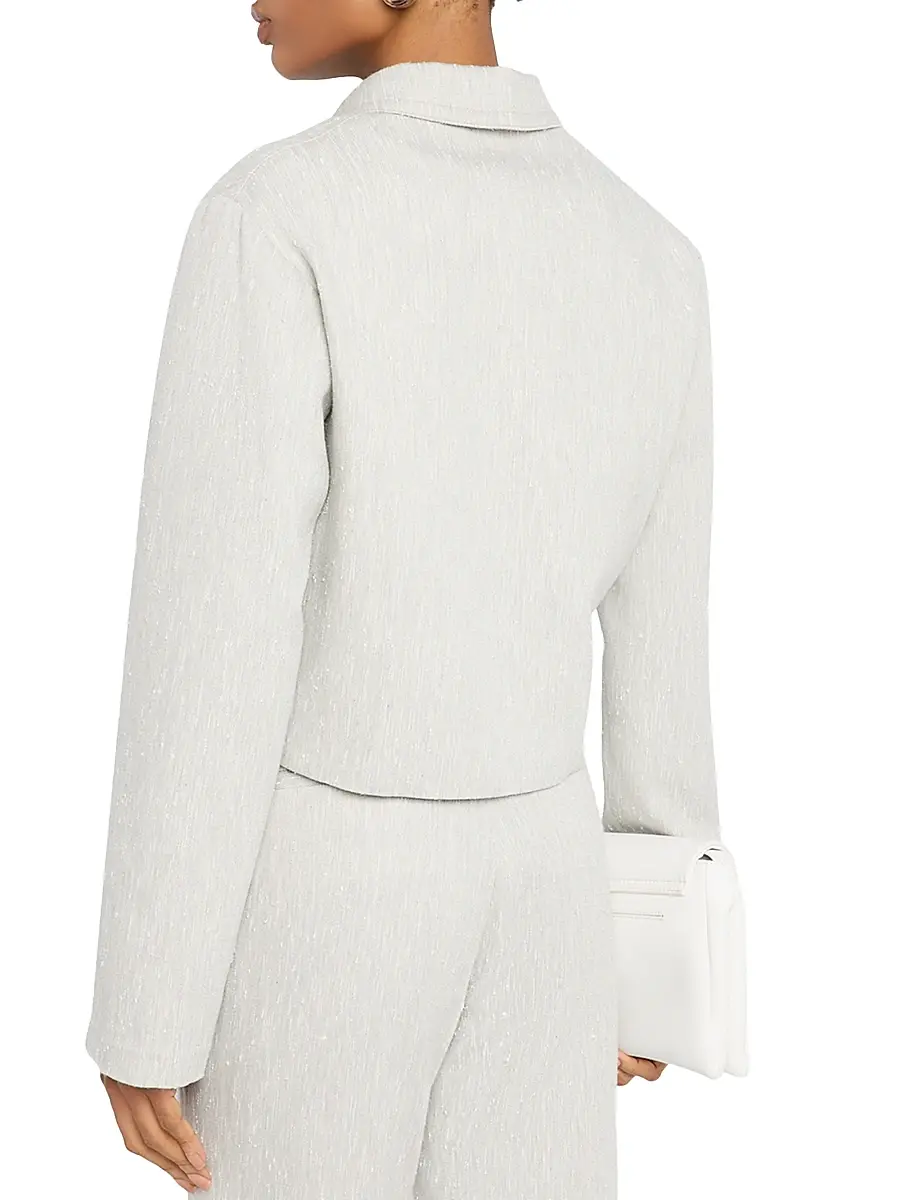Fabiana Filippi Women's Slubbed Tailoring Boxi Jacket | Thumbnail 3 Fabiana Filippi Women's Slubbed Tailoring Boxi Jacket | Thumbnail 3